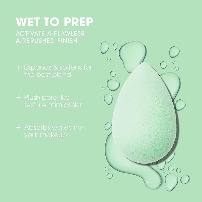 Beautyblender® | Mint Beauty Blender Makeup Sponge, Super-Soft Foam Easily Blends Foundations, Powders & Creams, Made in USA, Reusable, Washable, Streak Free Application, Vegan, Cruelty Free-Velvo Beauty