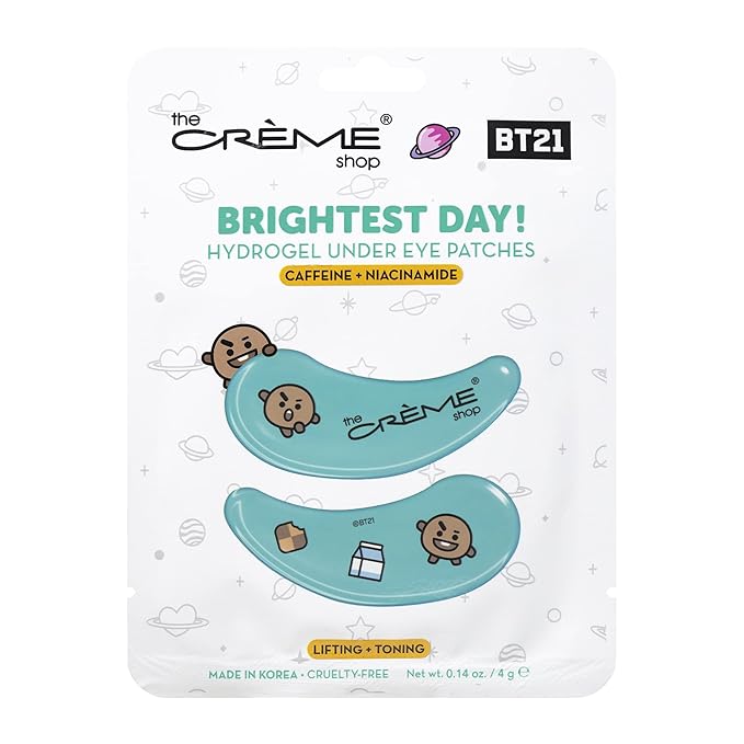 The Crème Shop BT21 “Brightest Day!” SHOOKY Hydrogel Under Eye Patches | Lifting & Toning (3 Pack)-Velvo Beauty