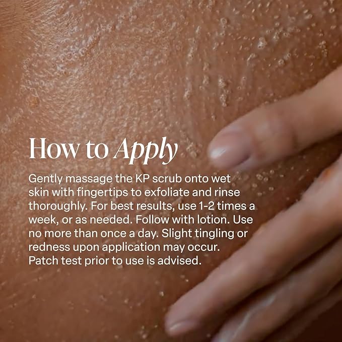 Saltair KP Body Scrub. 5% Glycolic Acid Treatment with Volcanic Sand and Plant Moisturizers. Fragrance-Free Physical Chemical Exfoliator. Exfoliating Body Scrubber for Rough Bumpy Skin, 10oz.-Velvo Beauty