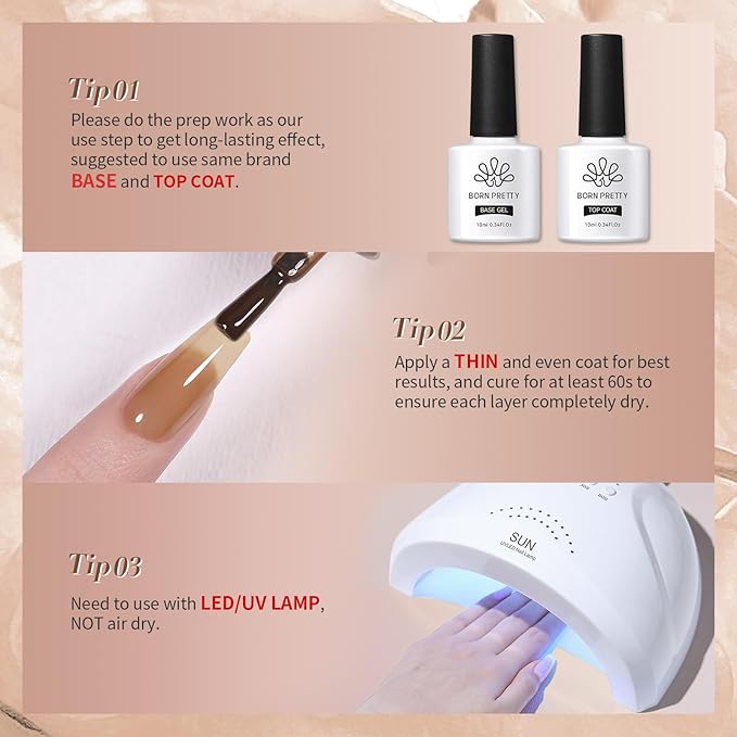 Born Pretty Jelly Gel Nail Polish Milky Jelly Translucent Gel Polish Sheer Red Purple Brown Grey Green Nail Art Varnish Manicure 6PCS-Velvo Beauty