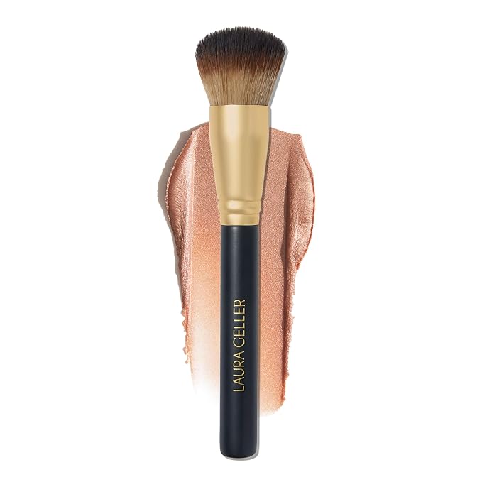LAURA GELLER NEW YORK The Wonder Brush, Makeup Brush with Wooden Handle, Apply The Wonder Balm, Cream & Liquid Blush, Even Application and Blending-Velvo Beauty