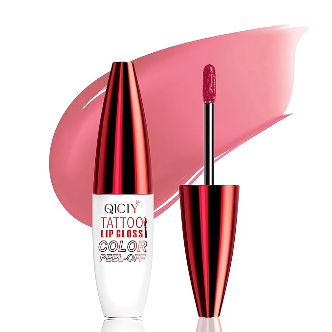 QueenDiary Lip tint Peel Off Lip Stain,Lip Stain Waterproof, Lip Tattoo Peel Off with Matte Finish, Long Lasting, Transfer-proof, Highly Pigmented Color (Neon Rose Stain)-Velvo Beauty