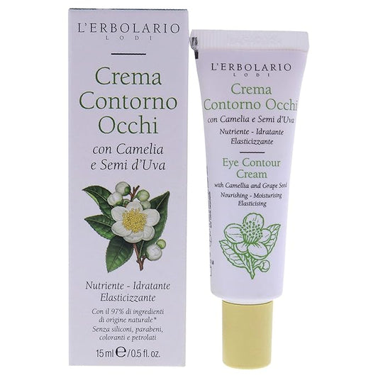 L'Erbolario Eye Contour Face Cream - Wearable For The Delicate Areas Of The Face - Rich In Active Ingredients - Boosts Skin's Elasticity - Ensures Protection And Nourishment - Perfume Free - 0.5 Oz-Velvo Beauty