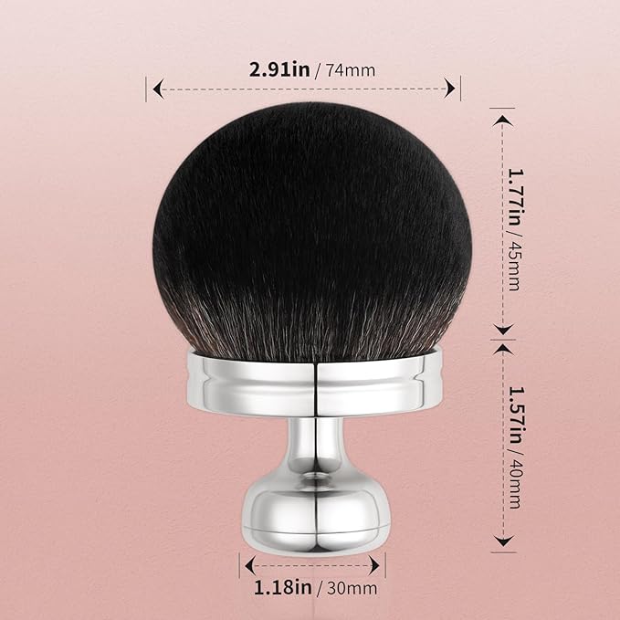 docolor Extra Large Body Makeup Brush For Self Tanner, 3 Inch Width Self Tanning Brush Kabuki Brush, Soft synthetic hair, for Foundation, self-tanners, bronzer, sun blocks, powder, For Face and Body-Velvo Beauty