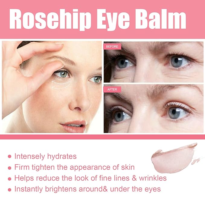 Rosehip Eye Cream Stick, Moisturizing, Hydrating, Lightens Lines and Dark Circles, Lifting, Firming-Velvo Beauty