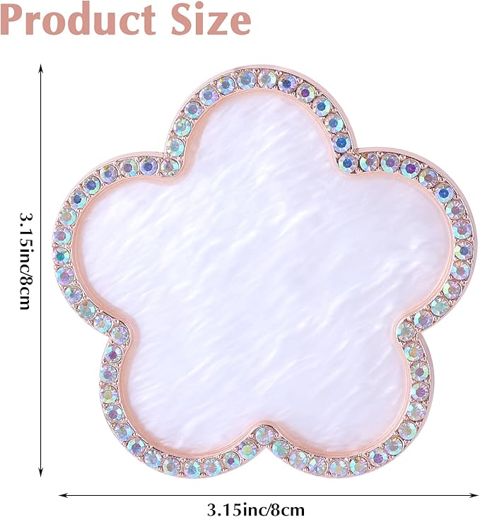Resin Nail Art Palette Gold Edge Nail Holder Heart Shaped Color Makeup Foundation Mixing Tools Display Board Gel Nail Art Color Mixing Palette Painting Tray Manicure Tool (Colorful)-Velvo Beauty