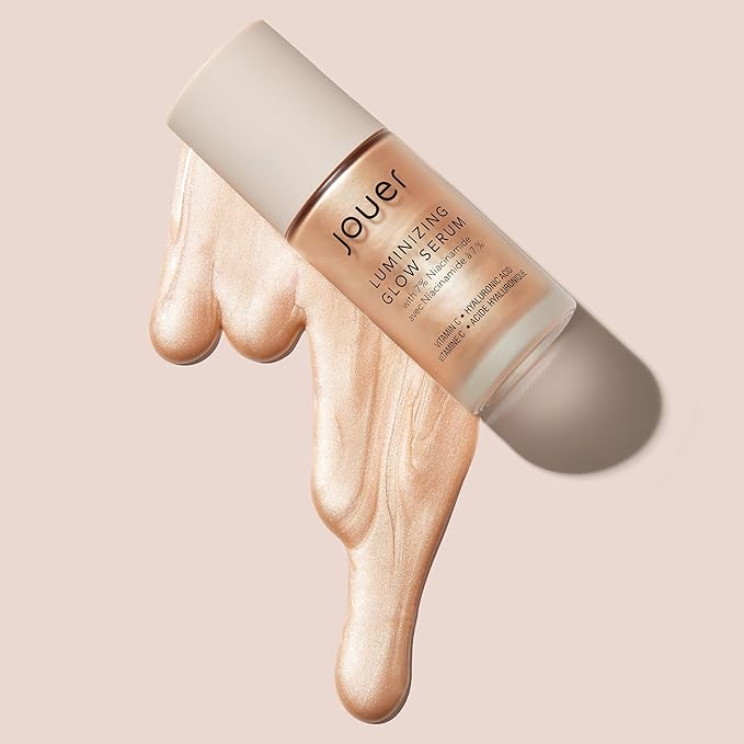 Jouer Luminizing Glow Drops for Face, Dewy Serum for Glowing Skin, 7% Niacinamide, Hyaluronic Acid, & Glycerin, 1 fl oz-Velvo Beauty