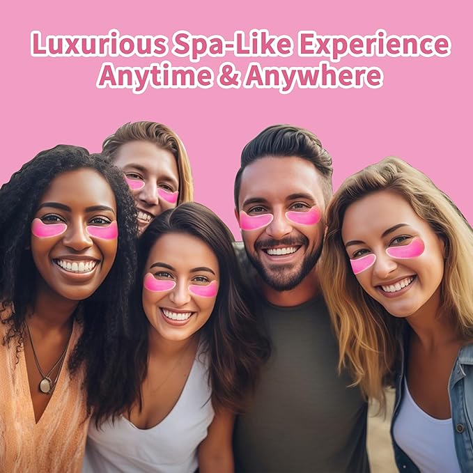 Eye Mask, Pink Rose Under Eye Patches (20 Pairs) Pink Rose Under Eye Masks Hyaluronic Acid Eye Patches for Dark Circles and Puffiness, Reduce Wrinkles and Fine Lines Under Eye Area - Pink-Velvo Beauty