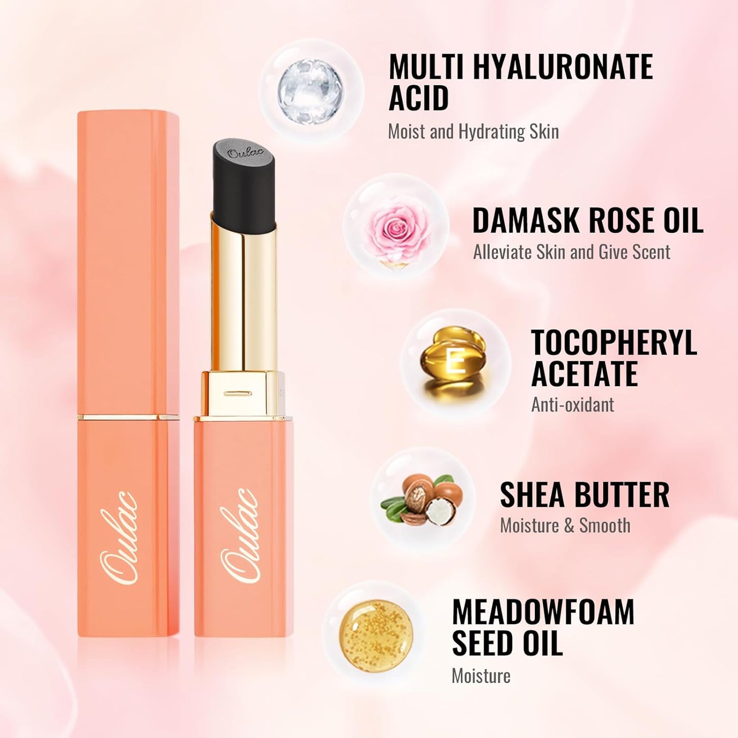 Oulac Black Lipstick for Women, Halloween Matte Lipsticks, Full Coverage Lip Color, Satin Matte Finish, Cream Texture, Hydrating, Infused with Hyaluronic Acid, Vegan & Clean Beauty 4g SG16-Velvo Beauty