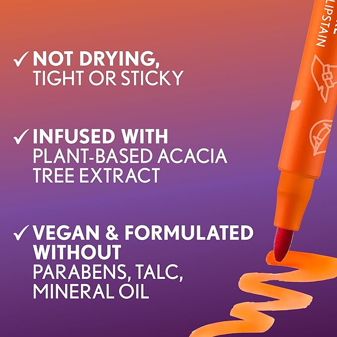 Covergirl Outlast, Pumpkin Carving, Lipstain Halloween Limited Edition, Transfer-Proof, Non-Drying, Lightweight, Buildable, 0.05oz-Velvo Beauty