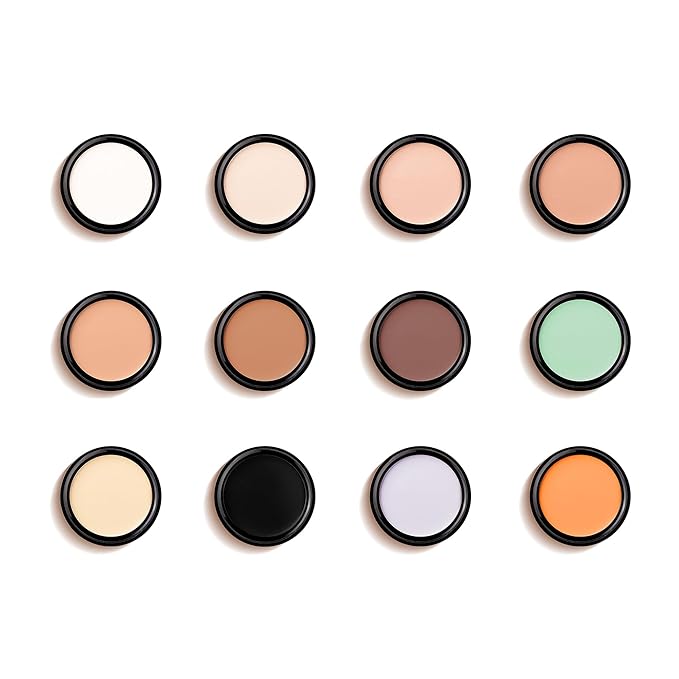 Mallofusa Single Color Face Makeup Concealer Foundation Palette Creamy Moisturizing for Concealing Dark Eye Circle 0.49oz (Dark Beige)-Velvo Beauty