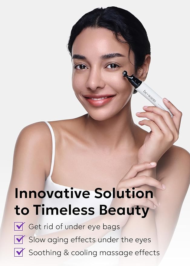 Bewants Eye Roller with Serum Made with Bamboo Water | Eye Serum for Puffiness and Bags Under Eyes | Under eye roller for dark circles | Dark Eyes Circle Treatment | Korean Skincare-Velvo Beauty