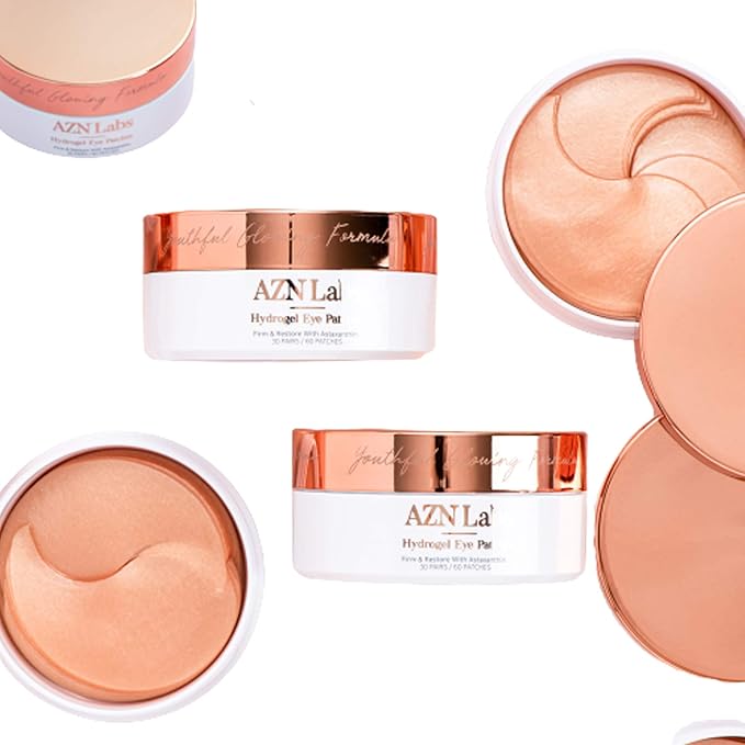 Hydrogel Eye Patches with Astaxanthin | Highly Effective For Reducing Wrinkles, Crows Feet, and Eye-Bags | Hydrating and Puffy Eye Mask Treatment | Contains Astaxanthin | 30 pairs / 60pcs-Velvo Beauty