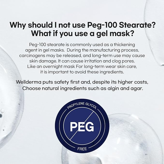 WELLDERMA Sapphire Collagen Face Mask Premium Impact Fitting Overnight Face Mask 4EA-Korean Face Sheet Mask for all skin types-Hydrating facial mask sheets-Patented Structure Hydrogel Type-Niacinamide-Velvo Beauty