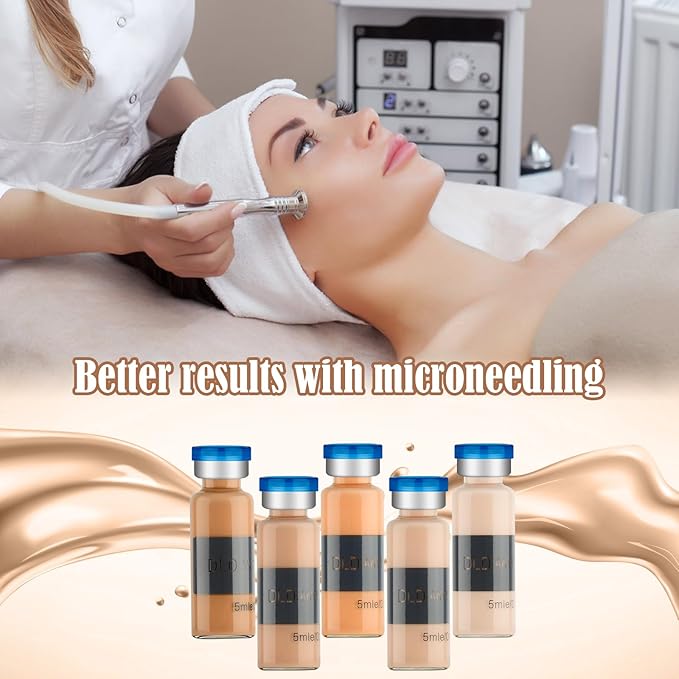 BB Facial Glow Starter Kit Facial Pigment Serum Treatment Kit,Anti-Aging Serum Pigments Set for Micro-needling Skin Treatment 10 Vials 5ml Hyaluronic Acid Ampoule foundation Essence Skin-Velvo Beauty