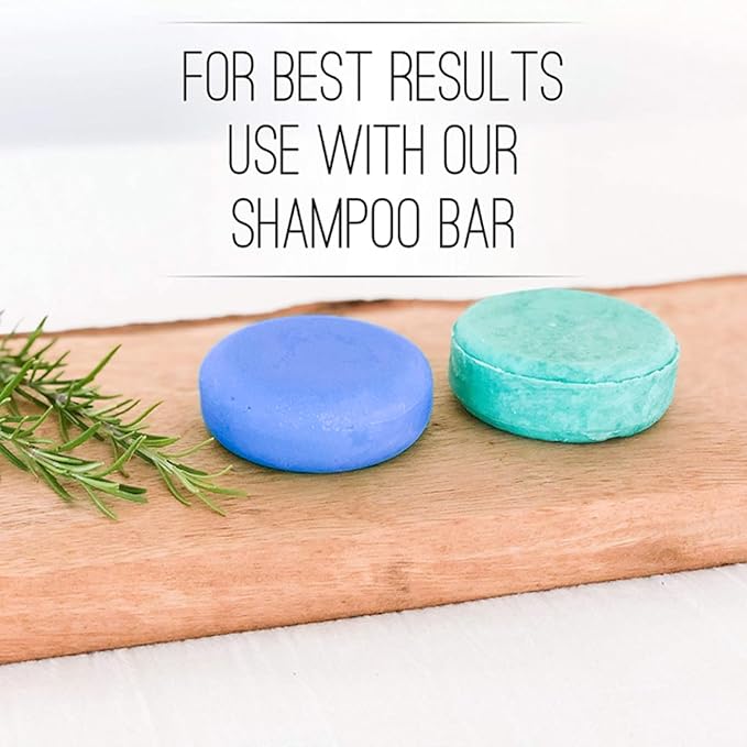 Peppermint & Rosemary Natural Hair Conditioner Bar, Organic, Vegan, Volumizing, Hydrating Argan Oil Conditioner for Curly or Straight Hair, Paraben & Sulfate Free, Made in USA - 2.3 oz.-Velvo Beauty