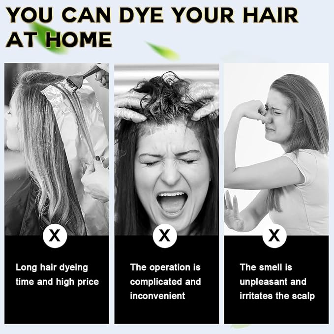 Dark Brown Hair Dye Shampoo 3 in 1 for Gray Coverage for Women Instant Natural Hair Color Shampoo Semi Permanent 500ML - Champu Para Canas Mujer-Velvo Beauty