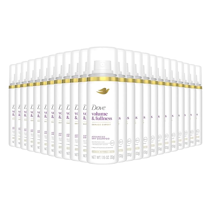 Dove Advanced Dry Shampoo Volume & Fullness Refresh & Revive Flat Hair Without Water for 2 Days of Freshness & Bounce 1.15 oz-Velvo Beauty