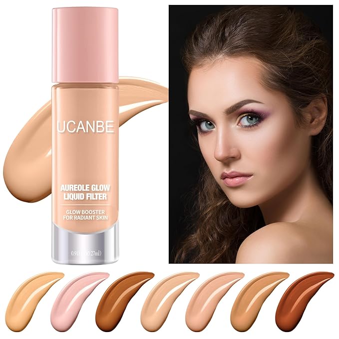 UCANBE Halo Glow Liquid Filter, Face Complexion Booster For Radiant Skin All Day Longwear, Soft-Focus Look Sodium Hyaluronate Vegan & Cruelty-Free - 0.91OZ Fair-Velvo Beauty