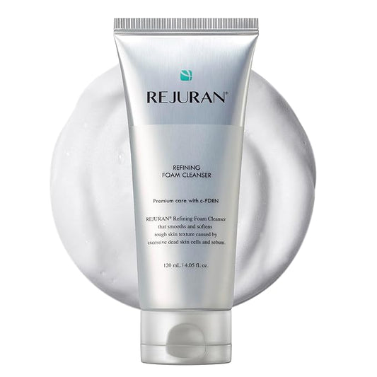 REJURAN® Refining Foam Cleanser, c-PDRN® – Hydrating & Gentle for Smoother, Clearer Skin, Minimizes Pores & Balances with Hyaluronic Acid & Tanin Complex, Korean Skin Care (4.05 fl oz)-Velvo Beauty