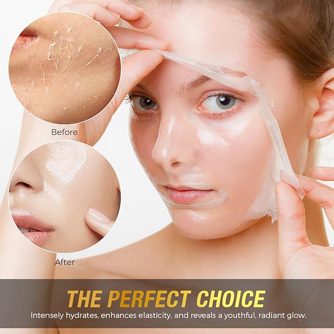 9000PPM Snail Mucin Overnight Wrapping Peel Off Mask for Intensive Hydrating, Skin Barrier Repairing, Reducing Sagging/Wrinkles/Fine Lines, 2.53 Oz/75 ML-Velvo Beauty
