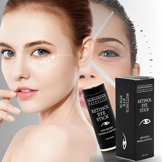 Advanced Retinol Eye Stick Balm - Hydrating Under Eye Stick Brightening Eye Cream with Peptides for Fine Lines, Wrinkles, Dark Circles & Puffiness - Unscented Anti Aging Eye Cream for Women & Men-Velvo Beauty