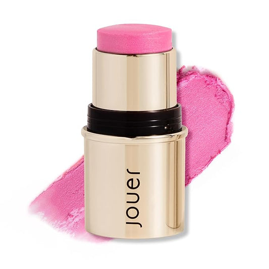 Jouer Blush & Bloom Cheek + Lipstick, Peony - Hydrating Cream Blush Stick for Cheek and Lip Tint - Moisturizing Rose Hip and Squalane Oil Formula-Velvo Beauty