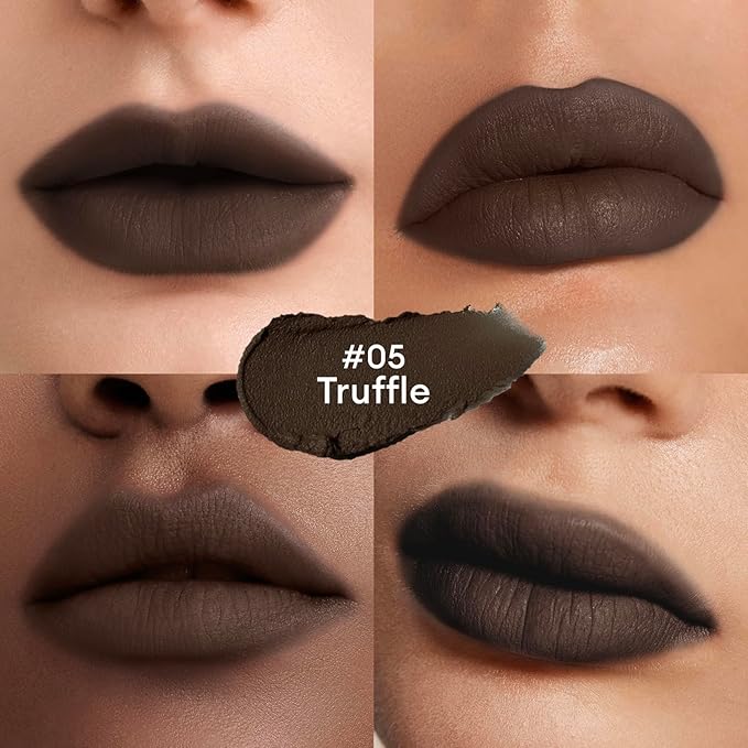 ITY Velvet Matte Finish Lip Stain-Mousse Textured Lip Clay, Red Shade, Conceals Lip Lines, Rich Pigment Lip Tint Lipsticks,0.14 oz (4g) in Truffle, Ginger.-Velvo Beauty