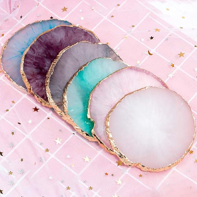 Kalolary Resin Stone Nail Art Palette, Nail Art Cosmetic Mixing Palette Color Mixing Pigment Plate Polish Holder Drawing Color Palette Nail Art Painting Gel Palette Manicure Tool (White)-Velvo Beauty