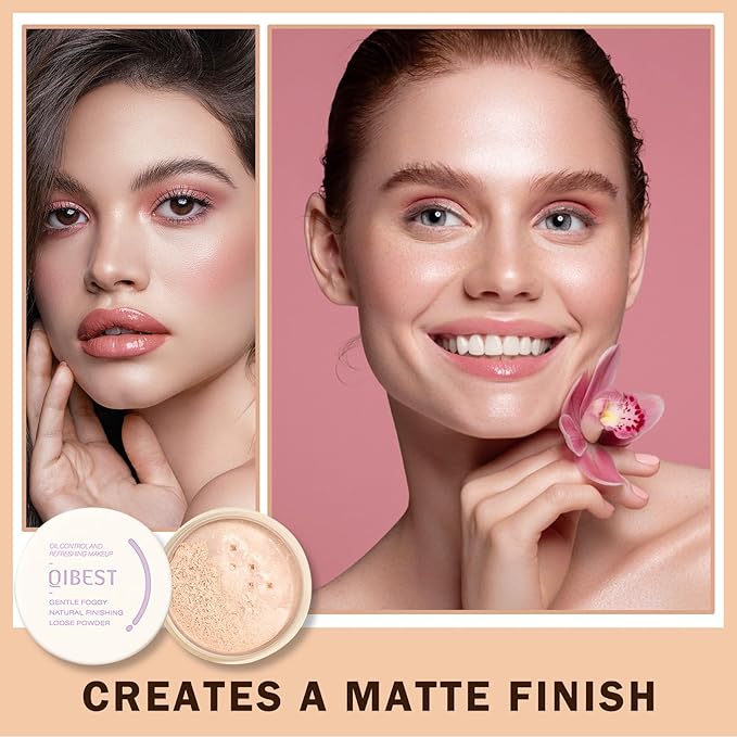 Setting Powder Loose Face Powder Lightweight Soft Smooth Brighten Minimizes Pores Long Lasting Oil Control Loose Powder Makeup For Matte Flawless Finish 00#Prism-Velvo Beauty