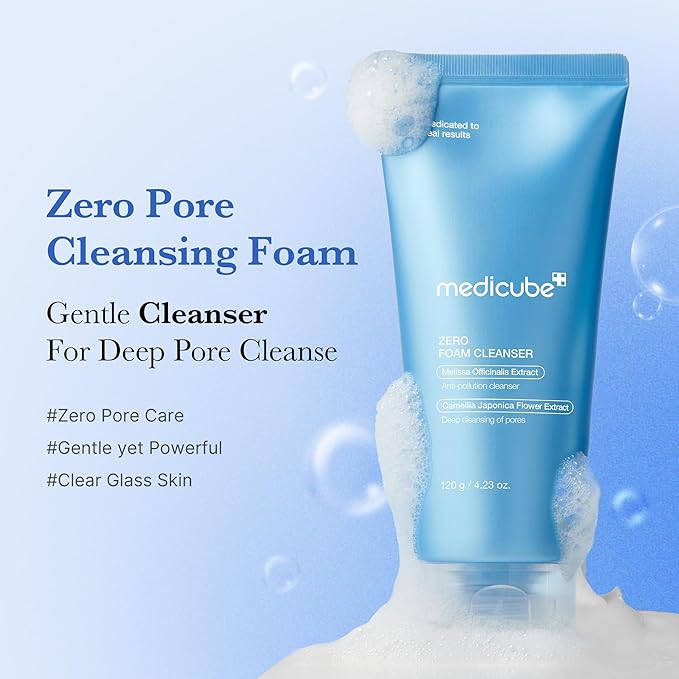 medicube Zero Foam Cleanser for Sensitive Skin - Sebum Control, Moisture Balance, and Pore Minimization | Korean Skincare-Velvo Beauty