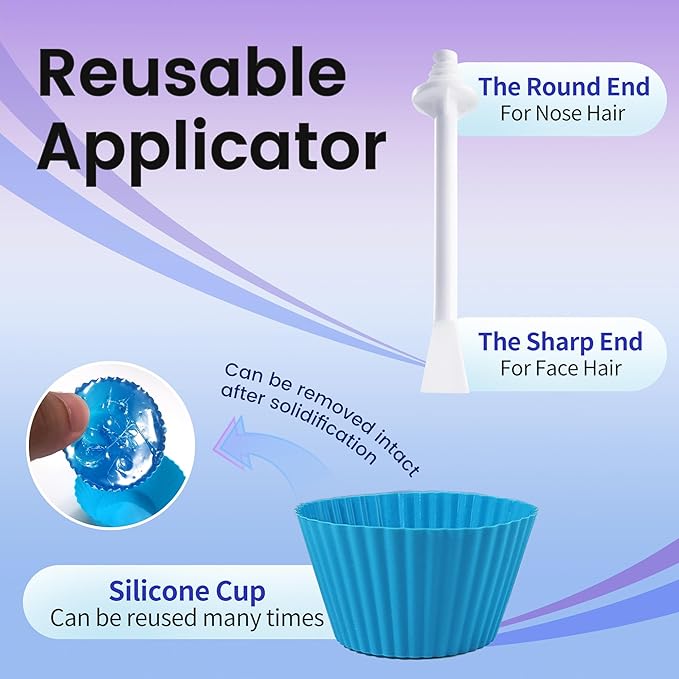 Nose Wax Kit for Men Nose Waxing, 100g Wax 30 Applicators Ear wax kit Hair Removal for Men and Women,Safe Quick Painless Nasal Waxing,10 Mustache Patch 10 Ears Guards,15-20 Uses-Velvo Beauty