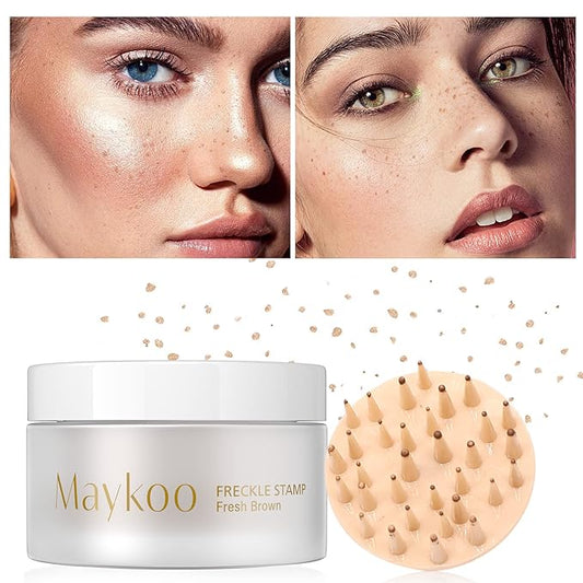 Freckle Cushion Natural Like Freckle Makeup Fake Freckles Pen Waterproof Long Lasting Quick Dry, Get Sun-kissed Stars Makeup Freckle in One Press, Fresh Brown, 15g-Velvo Beauty