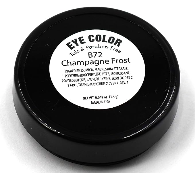 Champagne Frost Golden Glow Shimmering Shimmer Pressed Powder Single Vegan Eyeshadow; Talc, Paraben & Cruelty Free-Velvo Beauty