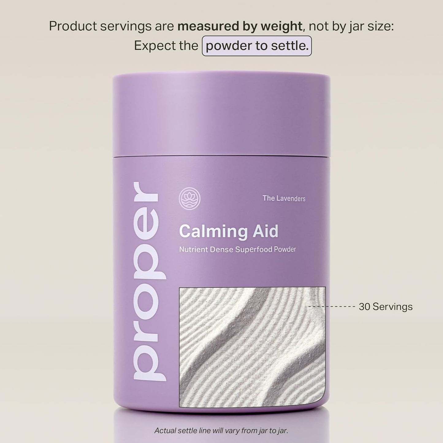 Proper, The Lavenders Calming Aid. Magnesium Supplement Relaxation Drink Mix with GABA, L-Theanine, Lavender, Lemon Balm, and Ashwagandha. Natural Calm Stress Support Supplements-Velvo Beauty