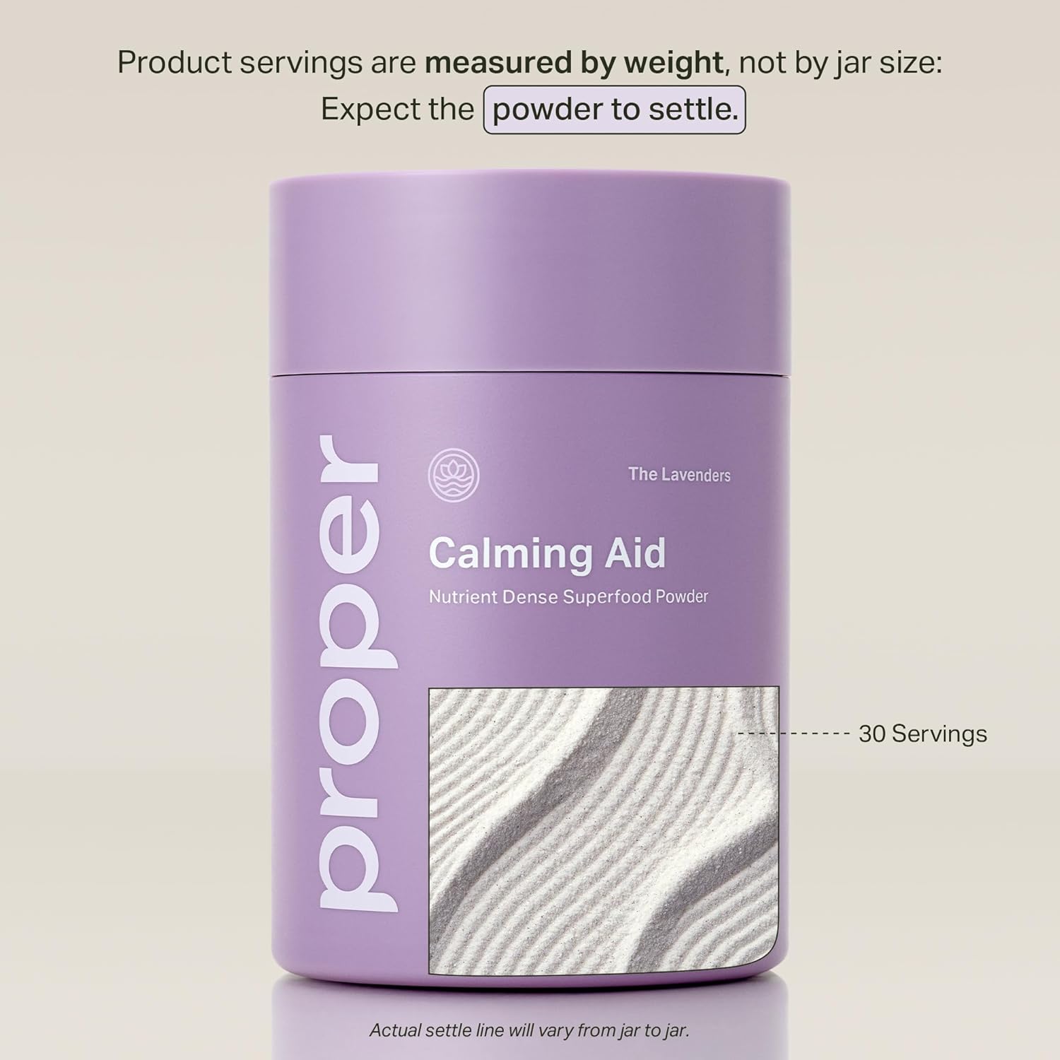 Proper, The Lavenders Calming Aid. Magnesium Supplement Relaxation Drink Mix with GABA, L-Theanine, Lavender, Lemon Balm, and Ashwagandha. Natural Calm Stress Support Supplements-Velvo Beauty