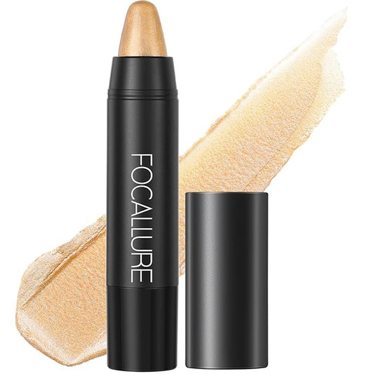 FOCALLURE Ultra Chic Metallic Lipstick,Rich Vitamin E Lip Crayon,Lightweight Shinning Color without Drying or Fading,Long Lasting Lips Makeup,#29 Topaz-Velvo Beauty