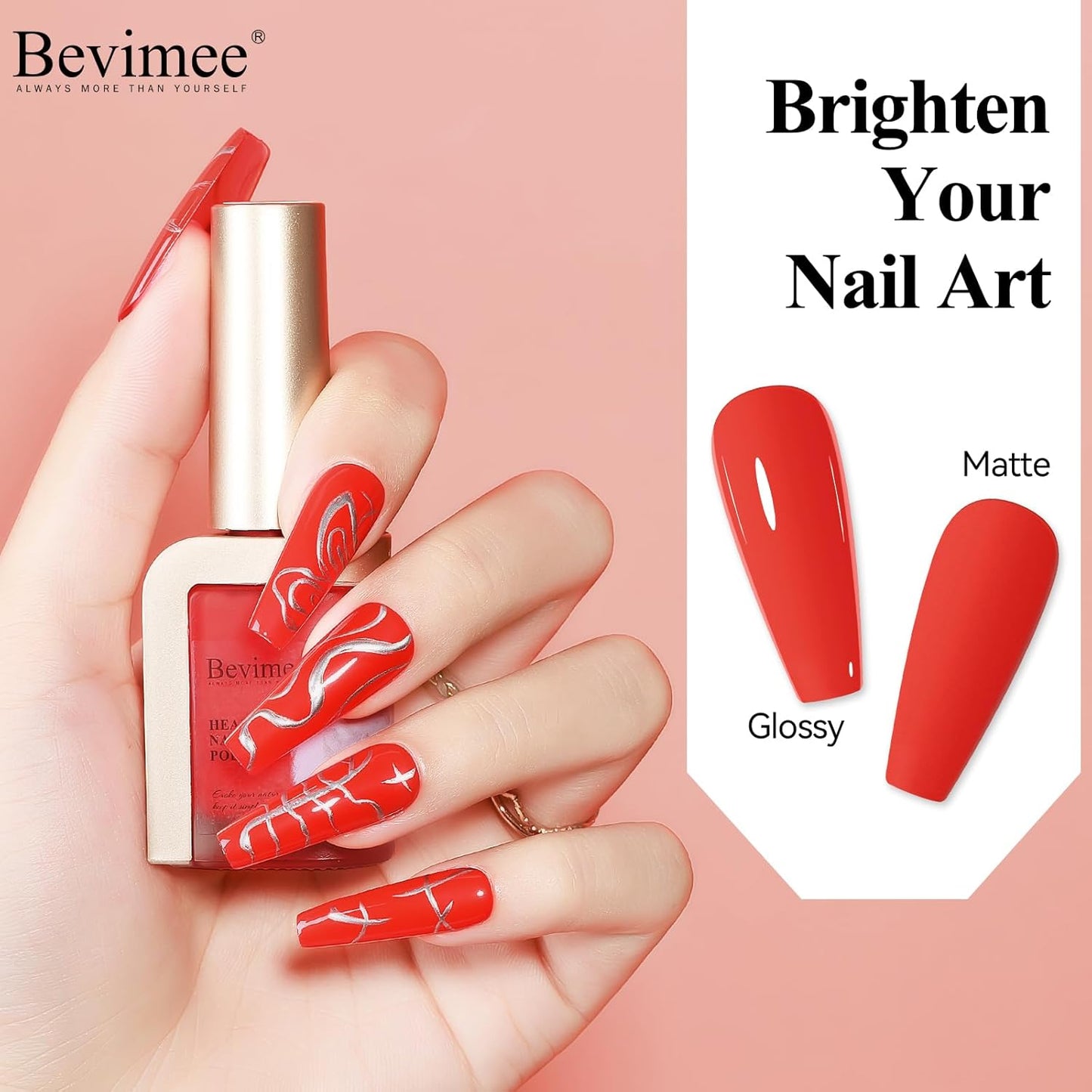 Nail Polish, Air Quick Dry, Bright Red Color Nail Lacquer Non-Gel Fast Drying Nail Art Polish, Nail Pigment Oil-based Jelly Fingernail Concealer Polish, 1PC 12ML Long Last-Velvo Beauty