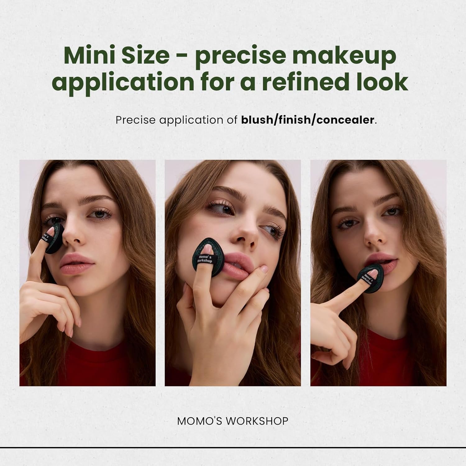 Mini Denim Makeup Sponge Set, Multi-Use Mini Makeup Blenders Sponge for Liquid/Cream/Concealer/Blush/Highlighter, Perfect for Detail Work & Travel,5PCS Mini Concealer Puffs with Storage Case-Velvo Beauty
