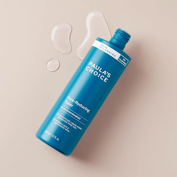 Paula's Choice SKIN BALANCING Pore-Reducing Face Toner for Combination and Oily Skin, Minimizes Large Pores, Controls Oil & Shine, Hydrates & Replenishes, Suitable for Acne-Prone Skin, 12 Fl Oz Bottle-Velvo Beauty