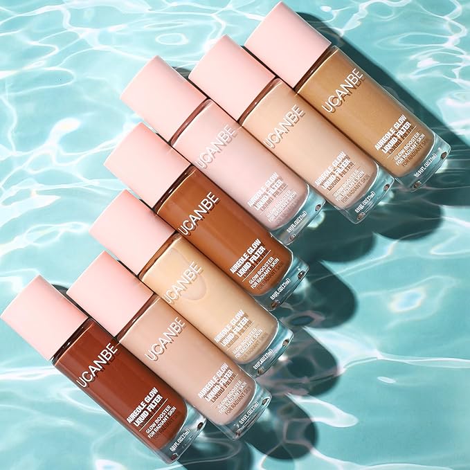 UCANBE Halo Glow Liquid Filter, Face Complexion Booster For Radiant Skin All Day Longwear, Soft-Focus Look Sodium Hyaluronate Vegan & Cruelty-Free - 0.91OZ Champagne Glow-Velvo Beauty