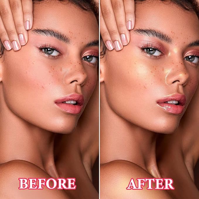 Face Glitter Blush Shimmer Waterproof Highlighter Blusher Powder,Facial Contour Corrector Long Lasting Glitter Illuminator Highlighter Palette Shimmer Highlight Makeup Palette(02#)-Velvo Beauty