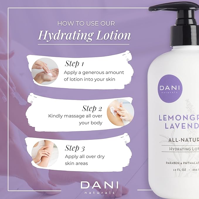 Naturals Hand & Body Lotion - Calming Lemongrass Lavender Scent, Moisturizing Lotion with Aloe Vera, Shea Butter & Vitamin E, Deep Hydration for Dry Skin, All Skin Types - 12 Oz-Velvo Beauty