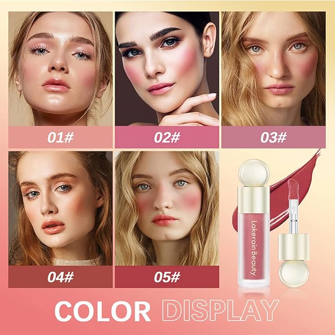 Liquid Blush for Cheeks, Soft Cream Face Blush Makeup, Natural Matte Finish Looking, Smudge Proof, Moisturizing Face Blush Stick for Cheek Tint-Velvo Beauty