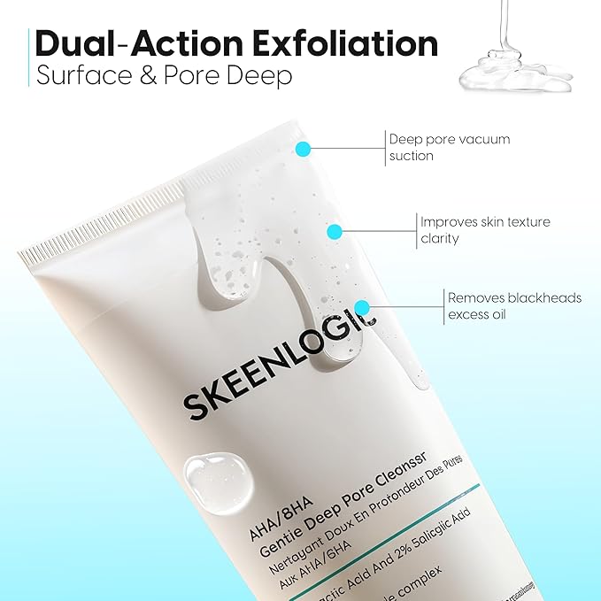 5% Lactic Acid + 2% Salicylic Acid Cleanser –Non-Stripping AHA/BHA Exfoliating Face & Body Wash With Ceramides. Minimizes Pores, Keratosis Pilaris, Acne, Ingrown Hairs & Psoriasis-200ml.-Velvo Beauty
