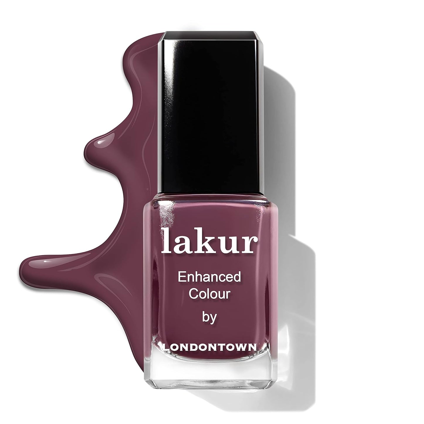LONDONTOWN lakur Nail Polish - Chip-Resistant, Non-Toxic, Conditions & Hydrates Nails | Glossy Mauve Plum, Save the Queen, .40 fl oz-Velvo Beauty