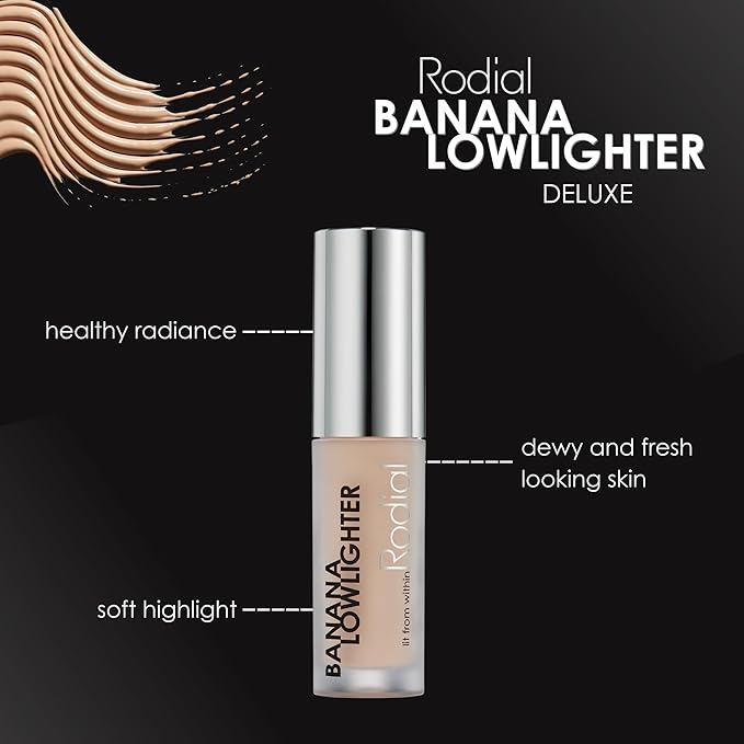Rodial Banana Lowlighter 0.05 fl oz, Travel Size Liquid Colour Concealer with Yellow Undertone, Face Concealer, Non-Shimmer Finish, Hydrating Formula with Hyaluronic Acid, Vitamin E and Caffeine-Velvo Beauty