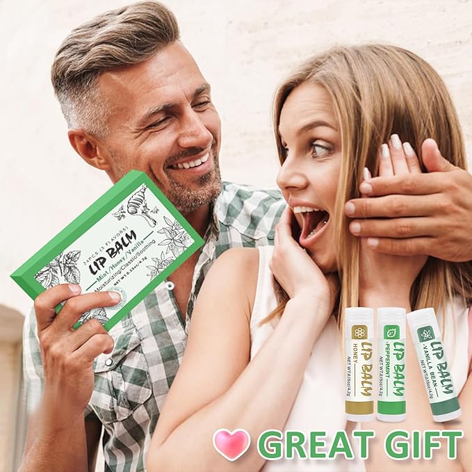 24 Pack Lip Balm Bulk, Vanilla Mint Honey, 100% Natural Lip Balm with Vitamin E and Coconut Oil, Moisturizing Lip Balm for Dry Lips-Velvo Beauty