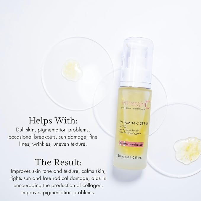 emerginC 20% Vitamin C Facial Serum - Extra Strength Micro-Encapsulated Spheres to Help Address Visible Signs of Aging (1 Ounce, 30 ml)-Velvo Beauty