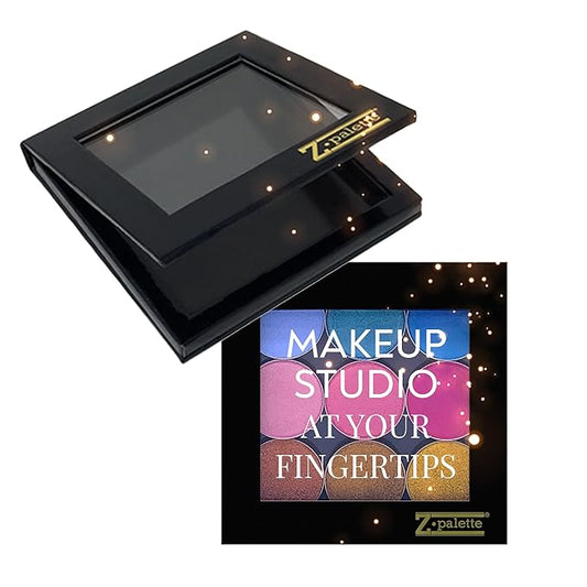 Small Magnetic Makeup Palette, Empty Magnetic Palette, Universal Magnet makeup palette for Eyeshadows, Powders, Customizable Beauty Organizer with Clear Window-Velvo Beauty